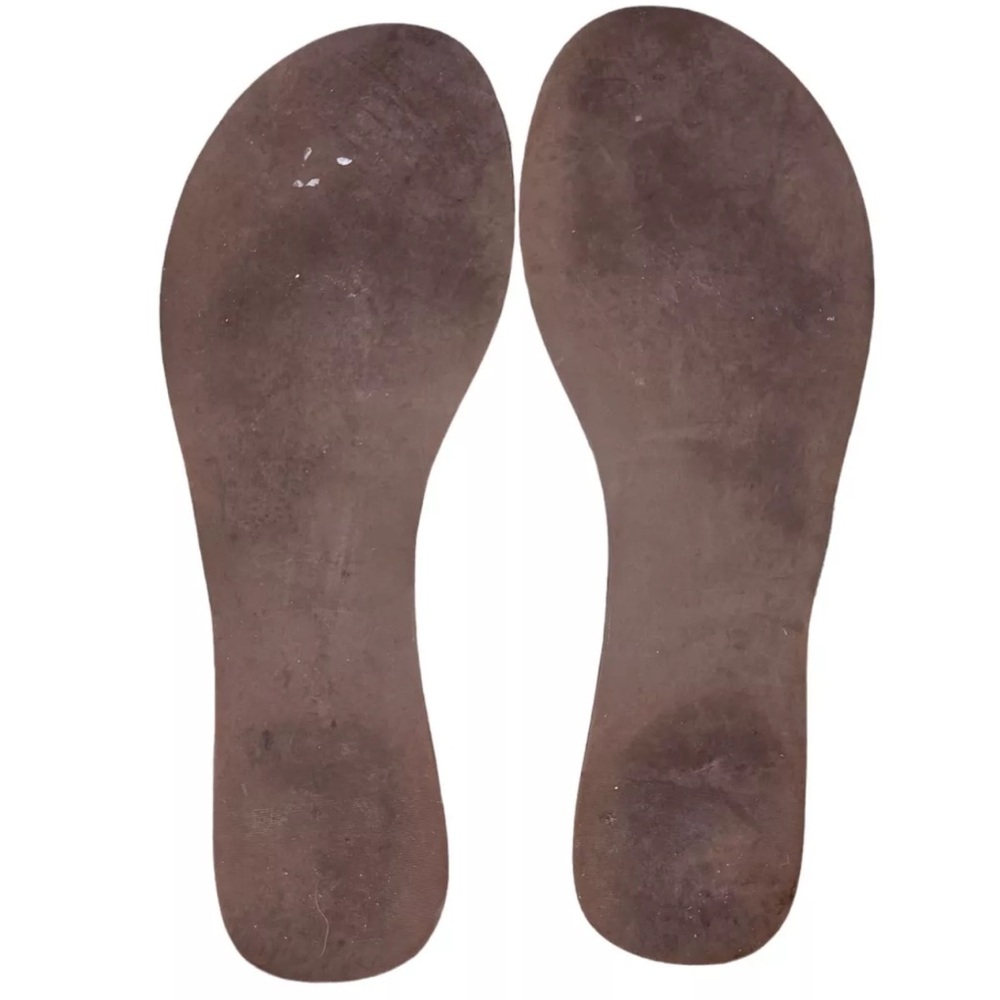 Tory Burch Tumbled Moore Logo Leather Thong City Flat Sandals - Picture 5 of 6